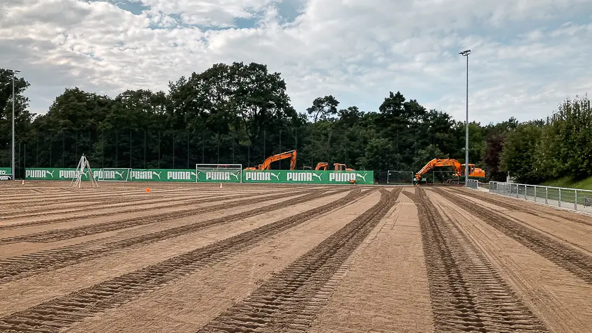 Baustelle am Trainingsgelände von Greuther Fürth