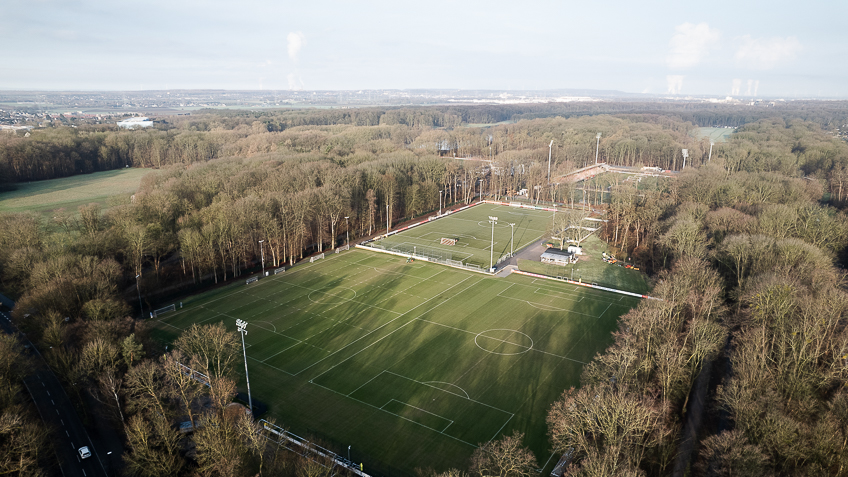 Trainingsplätze des 1. FC Köln am Geißbockheim mit Hybridrasen