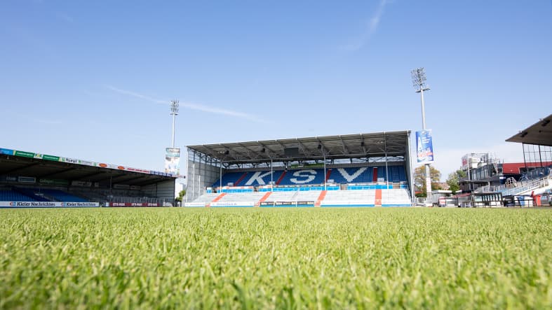 Rasen im Holstein-Stadion Kiel